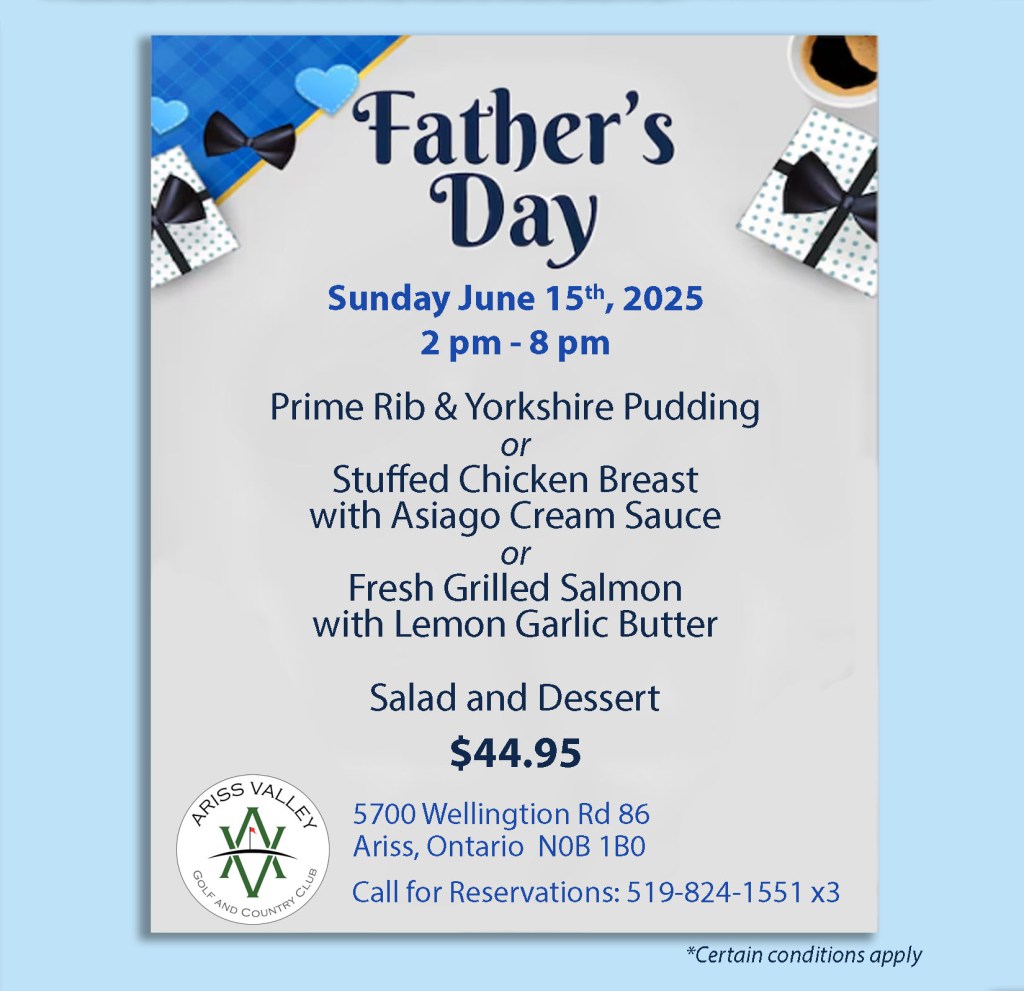 Father's Day Menu